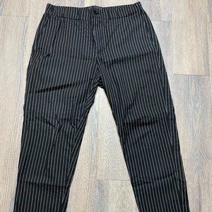Forever 21 Mens Striped Slim-Fit Ankle Pants